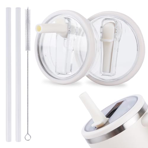 2 Pack 30 oz Flip Straw Leak Proof Lid for