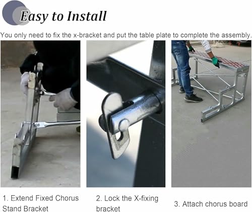 Support d'escalier pour chorale et gradin mobile pour les répétitions de chant - 6