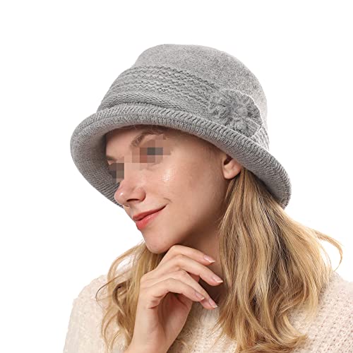 Winter Fall Knit Cloche Hat Church Bucket Hat...