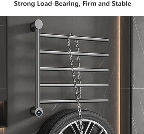 Electric Heated Towel Rack - Wall Mounted Towel Warmer with Timer & LED Indicator - Fast Heating Bathroom Accessories for Cozy Towels and Spa-Like Experience