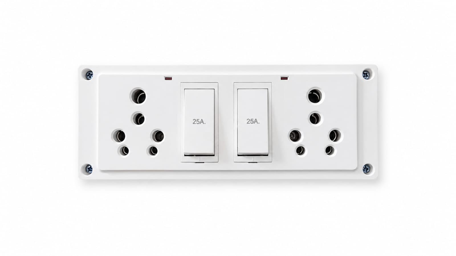 6 Module Surface Modular Switch Board with 2 x 25A Switches & 2 x 25A Sockets | Heavy Duty Polycarbonate Electrical Wall Panel | Surface Mount Switch Board for Home, Office & Shop | Without Wire-picture-33