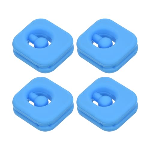 M METERXITY 4 Pack Tennis Vibration Dampener, Square Shock Absorber, Silicone Racket String Damping