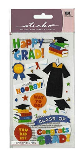 EK Success Sticko Happy Grad Graduation Stickers Class of
