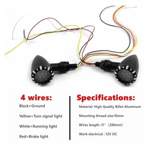 Clignotant LED universel pour moto chopper et cafe racer 12V - 5