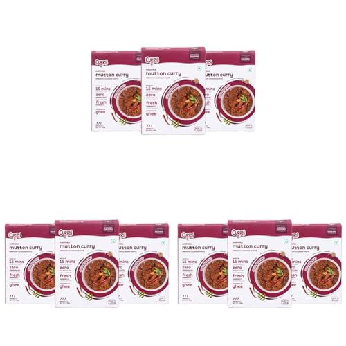 Image of CURRYiT Andhra Mutton Masala Curry Paste | Cook in 15 mins | Just add Fresh Chicken, Mutton, Fish | Made with Ghee | No Preservatives | Enjoy with Rice | Indian Masala Wet Marinade 120g (Pack of 9)
