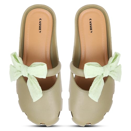 Image of CASSIEY Fashion Slippers For Women slipper Printed Bow design Slip on Flat Sandals