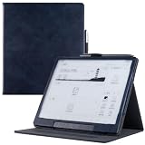 BOZHUORUI Schutzhülle für Penstar eNote 2 Papier-Tablet, PU-Leder, Schutzhülle mit automatischer Schlaf-/Wachfunktion, mehrere Betrachtungswinkel, Standfunktion, mit Handschlaufe, Dunkelblau