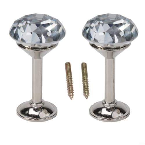 Uwithdanceme Juego de 2 soportes para cortinas, alzapaños de pared, decoración del hogar, aleación de zinc, 8 x 4 cm, bronce, plata, oro, 2 piezas (plata)