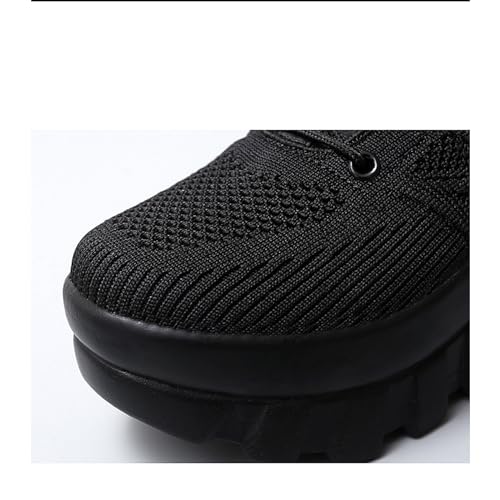 Women's Chunky Platform Comfort Orthopedic Wedge Walking Shoes Fashion Knitted Breathable Lace Up Lug Sole Casual Non-Slip Running Shoes with Arch Support4