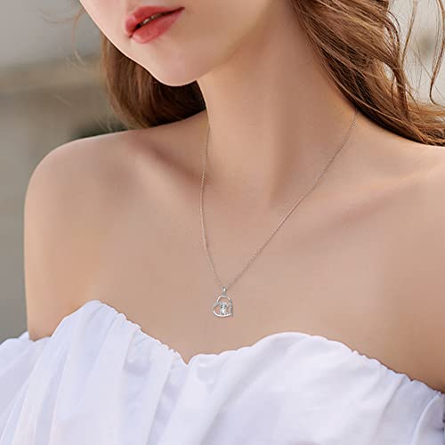 Yafeini Duck/Cat/Highland Cow Necklace Sterling Silver Blue Crystal Duck Pendant Jewelry Gifts For Women Girls… #TOP3