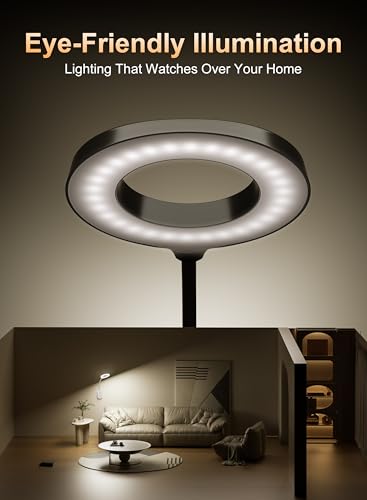 Image of Wall Mounted Reading Light, Bedside Headboard Lights with 10W USB Output Fast, 5 Dimmable & 4 Color Temperature, Memory Function, 4-Hour Auto Off, Flexible Rotation 3000K-6000K Bed Wall Lamp (Black)
