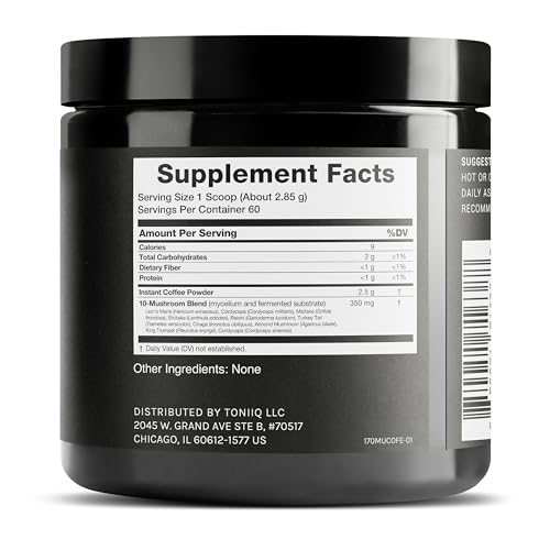 Image of Mushroom Coffee - Functional Coffee with 10-Mushroom Full-Spectrum Blend - Real Arabica Instant Coffee - North American Grown Mushrooms - Third-Party Tested