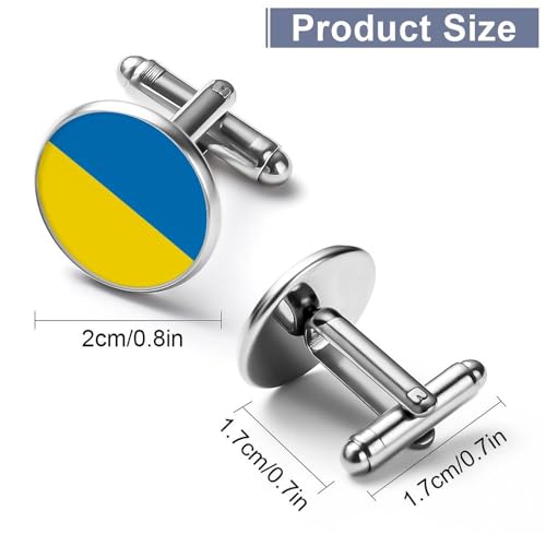 Mancuernillas bandera de Ucrania para hombre miniatura 3