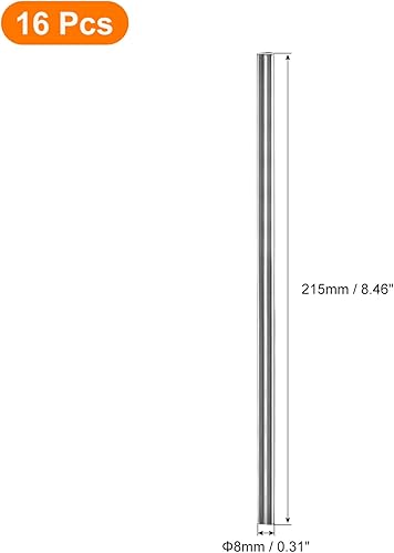 Miniatura 2 de uxcell 16 popotes de metal reutilizables, 8.5 pulgadas, con forma de corazón, popote de acero inoxidable para beber batido, bebidas frías, bebidas