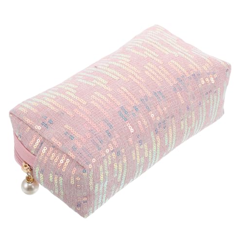 Hohopeti Neceser de Maquillaje Portátil Rosa Kawaii Organizador de Viaje Pequeño y Ligero para Coche Bolsa Multifunción para Artículos Esenciales y Cosméticos de Gran Capacidad