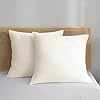 Phf ultra soft waffle weave euro shams pillow covers 26 x 26 2 pack no insert breathable skin friendly euro throw pillow covers for bed couch sofa coconut white  urban country home decor