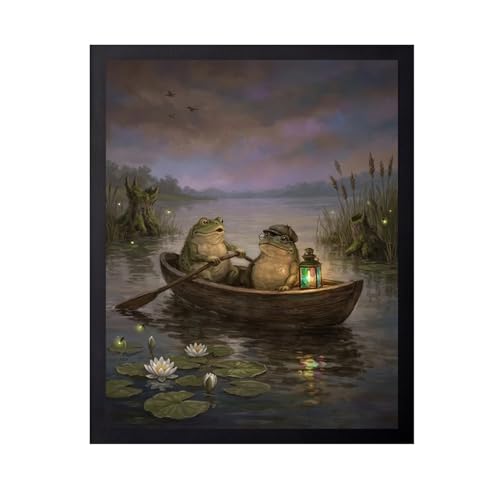ALPINE INK CO. Fantasy Frog Poster with Frame - Whimsical