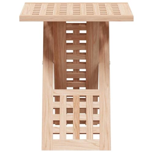 Table basse bois noyer massif marron petit meuble rangement salon d'appoint