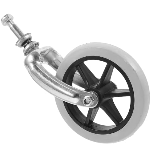 FOMIYES Replacement Wheels for Wheelchairs Front Fork Bearings 6inches Soft Wheelchair Wheels Gray