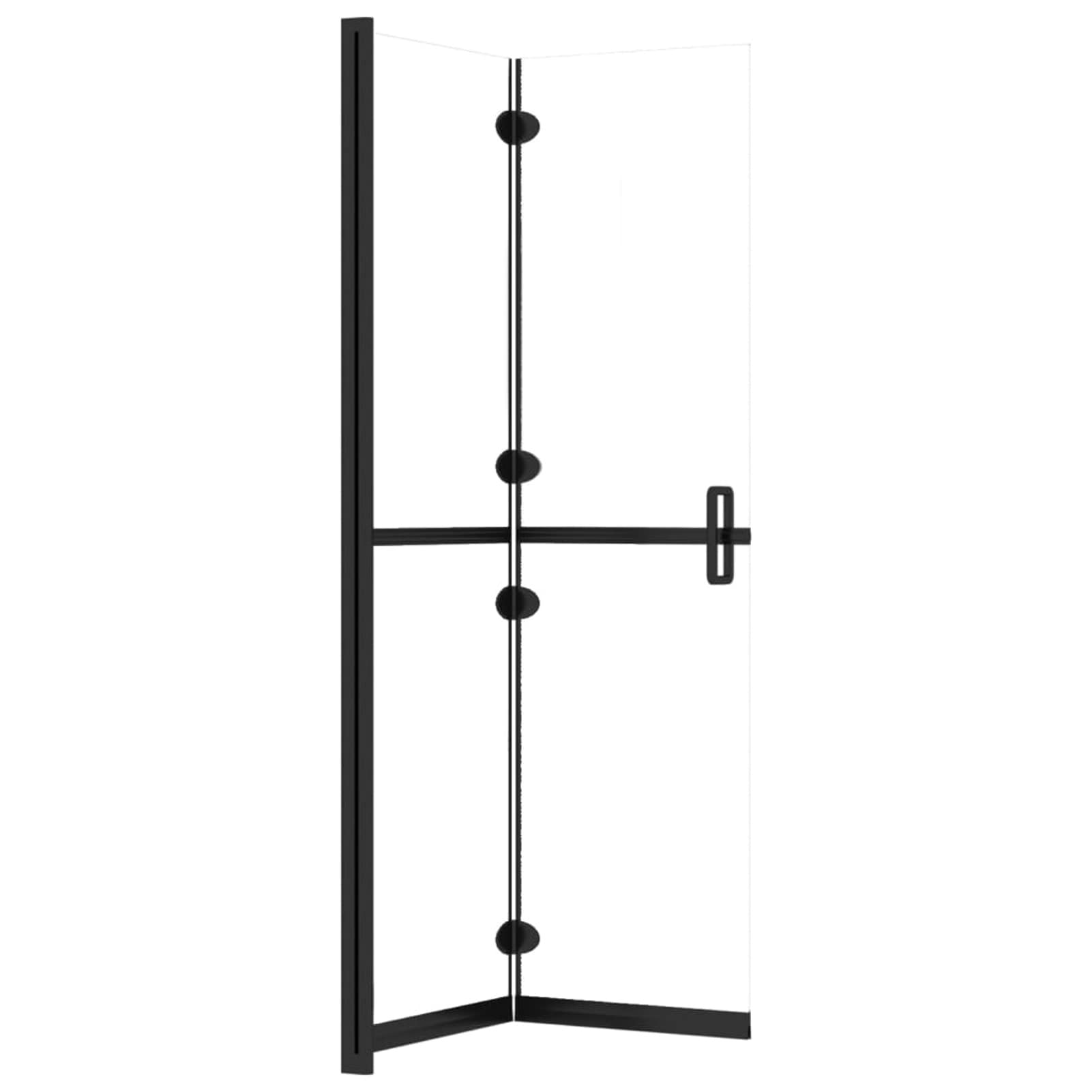LAPOOH Parete per Doccia Walk-in Pieghevole in Vetro ESG 100x190 cm,Parete per Doccia Walk-in,Porta Doccia,Parete Vasca da Bagno,Parete Doccia-151183