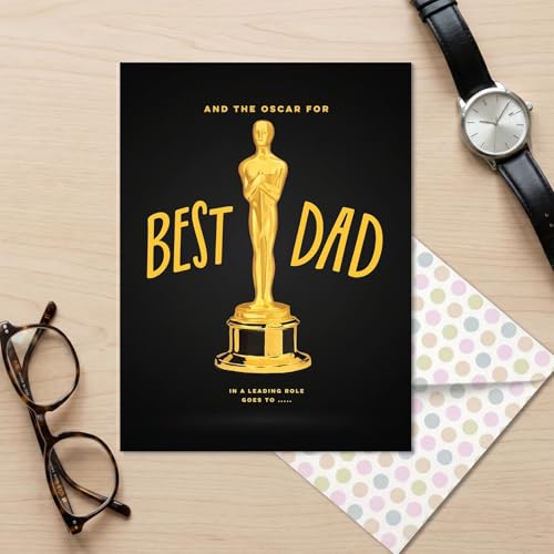 Image of Party Propz Happy Fathers Day Greeting Card - 1 Pc Best Dad Oscar Card for Papa, Best Dad Gifts, Fathers Day Gift, Gifts for Papa (Cardstock)