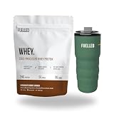 FUELLED Whey Protein Powder Concentrate & Isolate with 24 g Protein, 5 g BCAA (4 kg, 120 Servings) Lab Tested with Premium Metallic Shaker (Chocolate Cookie Crunch) 24g