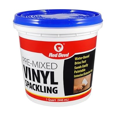 Red Devil 0534, 1 Quart Pre-Mixed Vinyl Spackling, White, 6 Pack