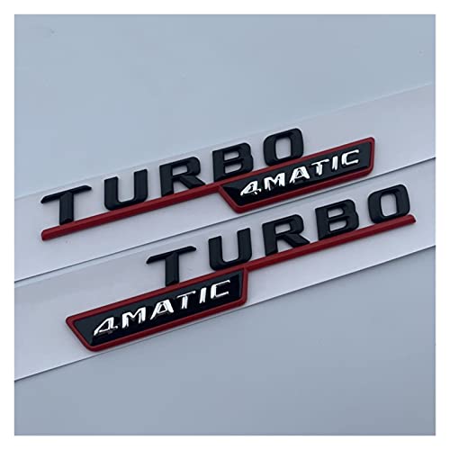 YUYANGZHI Letter Embleem Turbo 4Matic A M G Badge Fender Supercharge Logo Auto Styling Sticker Fit voor Mercedes Benz… - Afbeelding 4