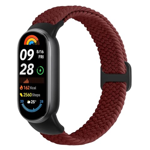 TumCez Intrecciato Cinturino Compatibile con Xiaomi Smart Band 10/Xiaomi Smart Band 9/Xiaomi Smart Band 8 Cinturino per Donna Uomo