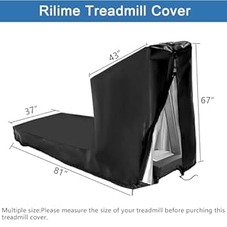 Rilime Treadmill Cover,Treadmill Cover Waterproof Outdoor Protective Cover, Dustproof Treadmill Covers with Zipper for Home Gym Indoor Outdoor(81"L x 37"W x 67"H)