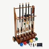 DOCTOR SPORT Croquet Juego - Inglaterra Original Mega Profi - experto oficial en tallas - calidad pesada - Wimbledon Croquet - Juego de jardín de croquet (caja)