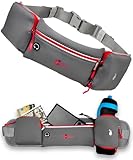Running Belt Bag Bounce Free Workout Fanny Pack - Ultra Slim, Water Resistant Waist Pack for Jogging, Hiking, Cycling & Travel - Large Pocket with Secure Zip, Adjustable Strap & Phone Holder