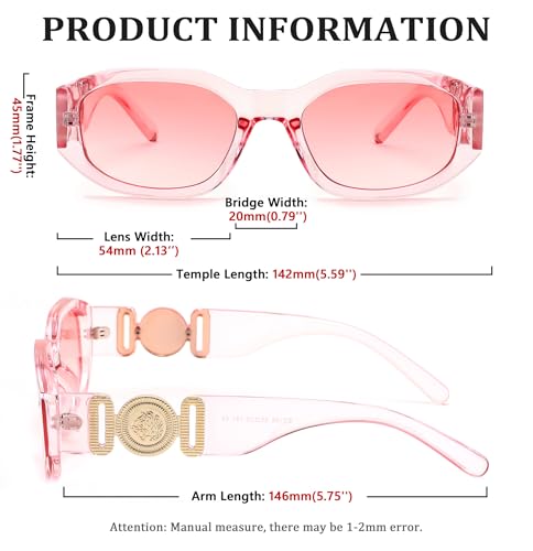 Image of FEISEDY Retro Trendy Rectangle Sunglasses Women Men Narrow Shades B2322 | |Vintage Shades |UV400 Protection |Blocks Glare |Women & Men |Comes With A Storage Case