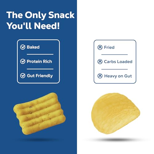 Image of Eat Anytime - Multigrain Protein Chips, Indian Twist | 40 g protein per pack | Baked, Not Fried | No Palm Oil |High Protein, Low Calories (under 160) | 150 g