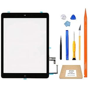 JPUNG for iPad Air 1st Generation Screen Replacement Touch Glass Digitizer,Only for A1474 A1475 A1476 Air 1st Gen, with…