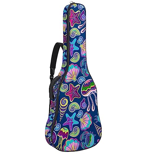 Housse de protection imperméable en tissu Oxford pour guitare électrique avec poignée latérale rembourrée Motif étoile de mer aquarelle, Multicolore 10., 42.9×16.9×4.7 in, Sacs pour guitare acoustique - Les Beatles, Paul McCartney, John Lennon, RIngo Starr, George Harrison Housse de protection imperméable en tissu Oxford pour guitare électrique avec poignée latérale rembourrée Motif étoile de mer aquarelle, Multicolore 10., 42.9x16.9x4.7 in, Sacs pour guitare acoustique