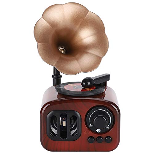 Fockety Carillon a Forma di fonografo Vintage, scatole Musicali retrò con meccanismo a orologeria, Decorazione Desktop innovativa e squisita per la Decorazione Domestica, Regalo per parenti e Amici