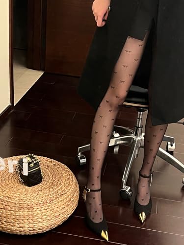 Image of Sahabowi Women Tights, Sheer High Waist Pantyhose, Vintage Control Top Stockings, Siwa 5
