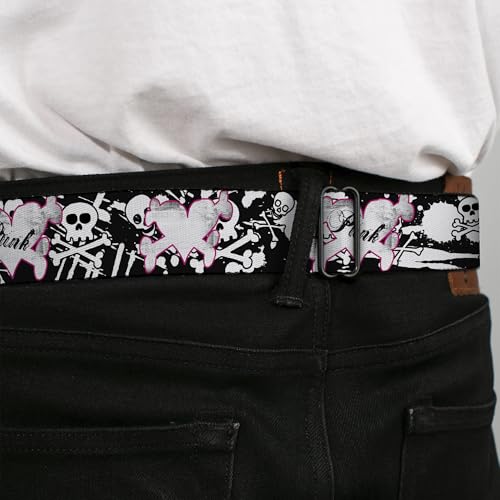Cinturón de seguridad con estampado de corazón punk y salpicaduras 4