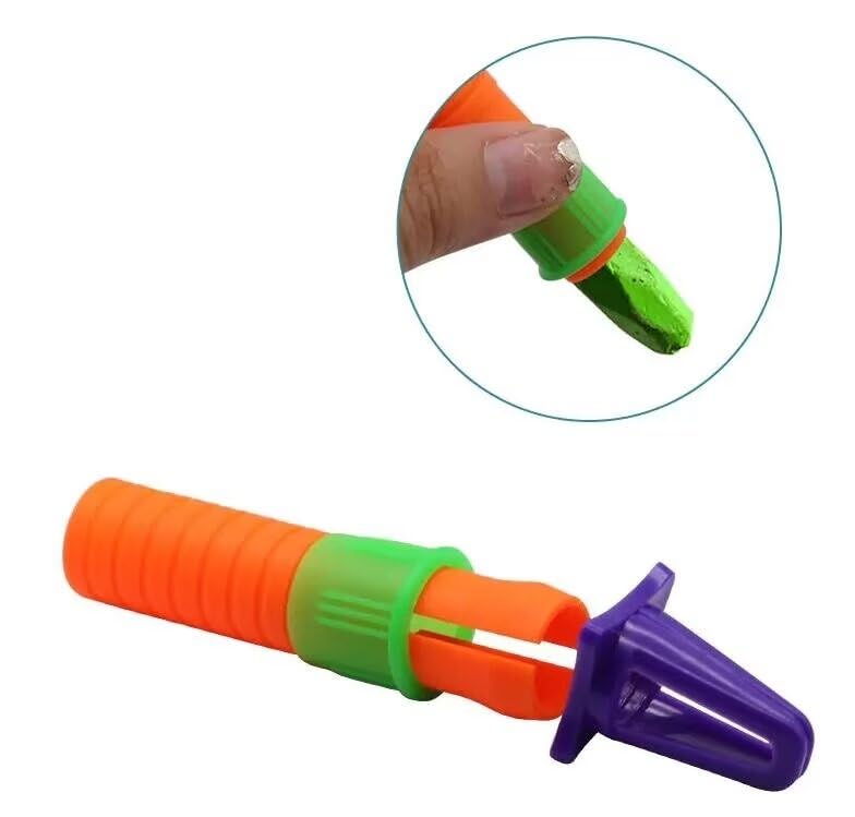 15Pcs Oil Pastel Extender Metal Holder Crayon Holder Tool Extender Plastic Drawing Crayon Cap Crayon Pen Cap