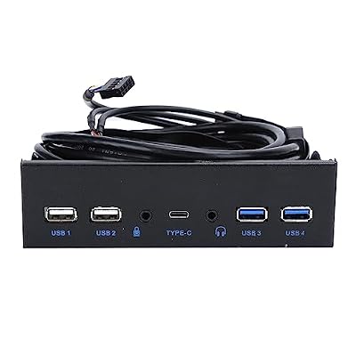 Phefop USB 3.0 19PIN USB 2.0 9PIN HD Audio Interface Motherboard Front Panel Bracket with High Definition Audio Mic Port for 10 8 7 PC Computer