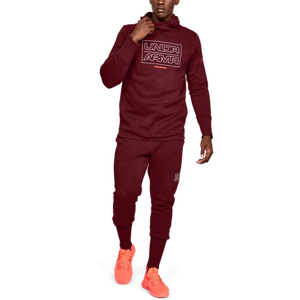Under Armour Men's UA Baseline Fleece Joggers MD Red