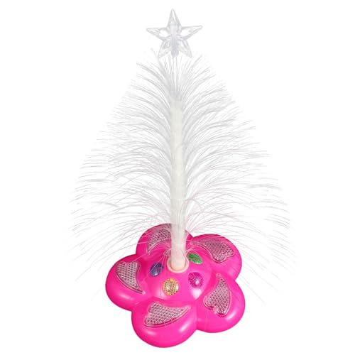 DECOMELODY Led Fiber Optic Christmas Tree Fiber Optic Light Desk Lamp Decorative Tree Night Light No Battery Random Color