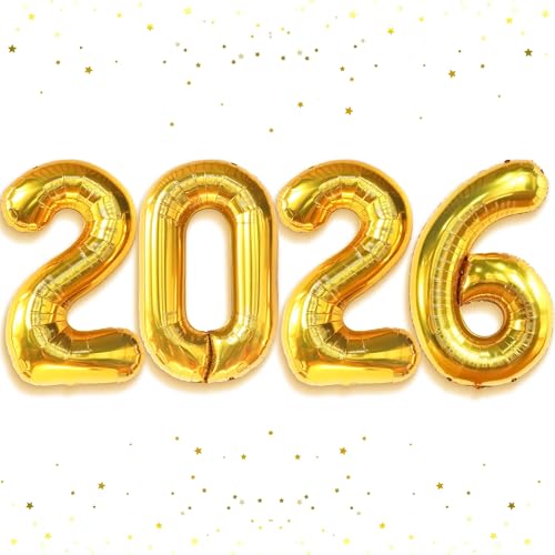 Image of Gold 2026 Balloons 42 Inch, Giant - Gold Graduation Decorations 2026, Foil Number 2026 Graduation Balloons Class of 2026 Decorations | Graduation Party Decorations | Prom Decorations 2026, Katchon