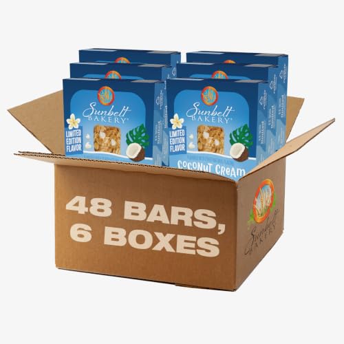Sunbelt Bakery Coconut Cream Chewy Granola Bars, 48-1.0 OZ Bars (6 Boxes)