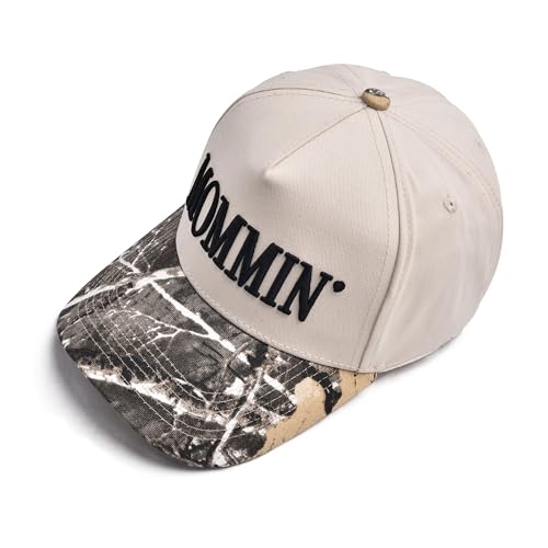 Image of Mommin Trucker Hat, Adjustable Embroidered Vintage Two-Tone Mama Baseball Cap