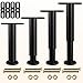 4 Pcs Adjustable Height Bed Support Legs 7.08-12.6 inch, Upgrade Under Bed Center Support Leg, legs for Bed Frame/Bed Slat/bed risers/furniture legs, bed feet Heavy Duty Metal Bed Replacement Legs