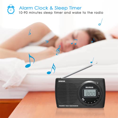 Benss Tragbares Radio Klein AM FM SW Radio Digitales Pocket Transistor Stereo Radio mit Eingebauten Lautsprechern… - Image 7