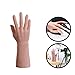 Realistic Black Vinyl Male Hand Model for Watch & Ring Display, Photography Prop, and Industrial Glove Testing - 30 x 12 x 6 cm