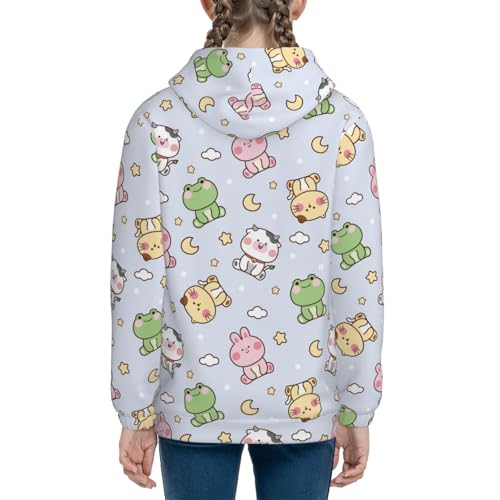 Cute Animals Cartoon Kids Pullover Hoodies Boys Sweatshirts Girls Athletic Clothes with Pocket4